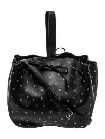 Pre-owned Alaïa Leather Bucket Bag In Black