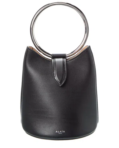 Alaïa Leather Bucket Bag In Black