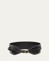 Alaïa Large Calf Leather Belt With Gold-tone Buckle