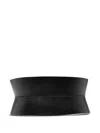 Alaïa Flex Twist Leather Belt In Black