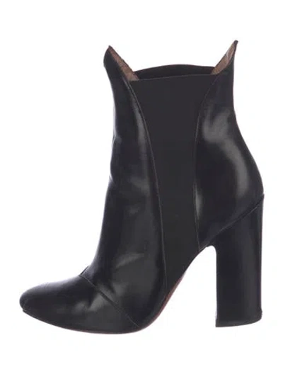 Pre-owned Alaïa Leather Chelsea Boots In Black