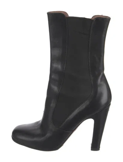 Pre-owned Alaïa Leather Chelsea Boots In Black