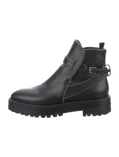 Pre-owned Alaïa Leather Chelsea Boots In Black