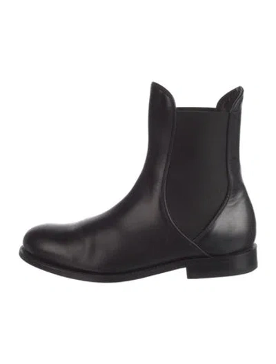 Pre-owned Alaïa Leather Chelsea Boots In Black