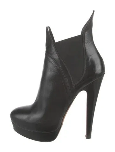 Pre-owned Alaïa Leather Chelsea Boots In Black