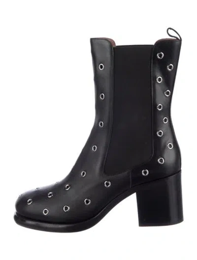 Pre-owned Alaïa Leather Chelsea Boots In Black