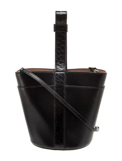 Pre-owned Alaïa Leather Claudie Pierlot Solveig Mini In Black