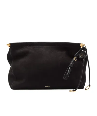 Alaïa Leather Clutch Bag In Black