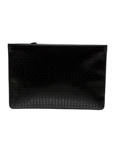 Pre-owned Alaïa Leather Clutch In Black