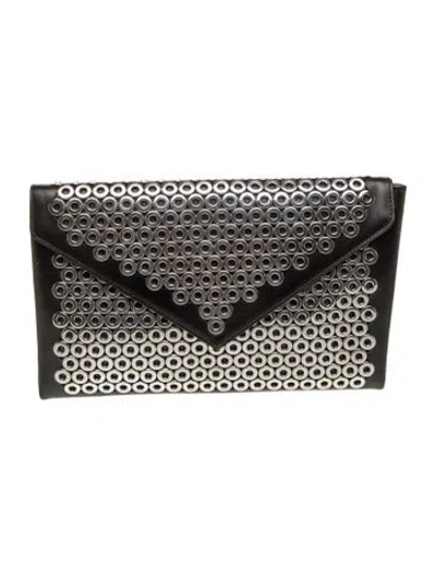 Pre-owned Alaïa Leather Clutch In Black