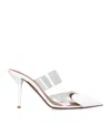 Alaïa Le Cåur Pvc; Leather Mules In White