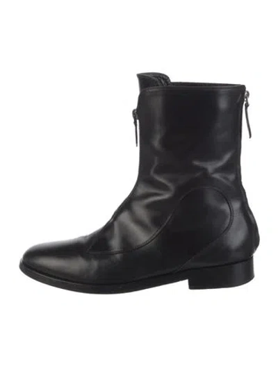 Pre-owned Alaïa Leather Combat Boots In Black