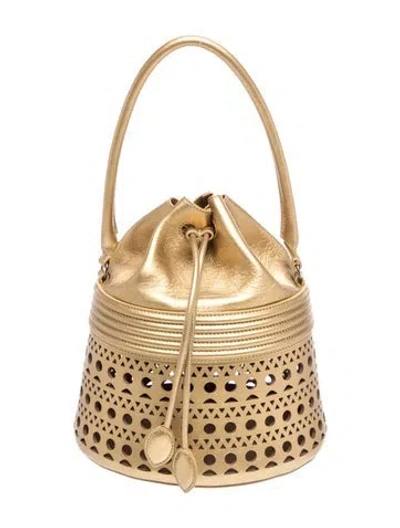 Pre-owned Alaïa Leather Corset In Gold