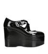 Alaïa Leather Criss-cross Wedges 90 In Black