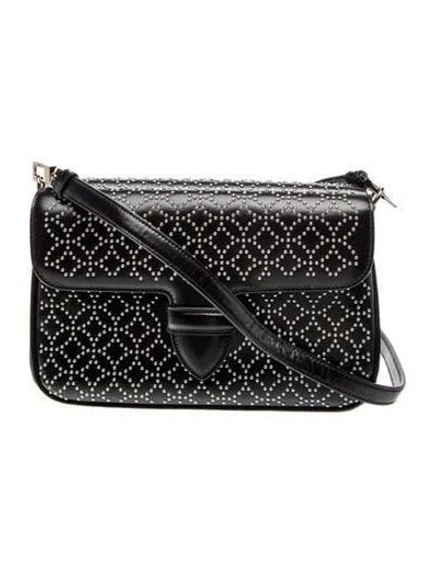 Pre-owned Alaïa Leather Crossbody Bag In Black