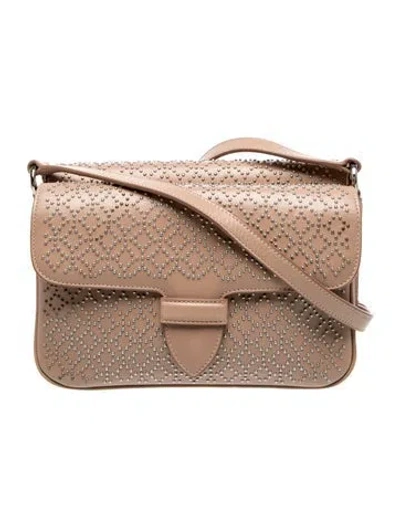 Pre-owned Alaïa Leather Crossbody Bag In Neutral