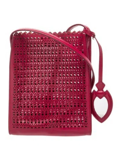 Pre-owned Alaïa Leather Crossbody Bag In Pink