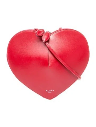 Pre-owned Alaïa Leather Crossbody Bag In Red