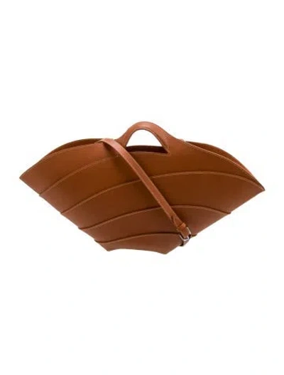 Pre-owned Alaïa Leather Crossbody Bag W/ Tags In Orange