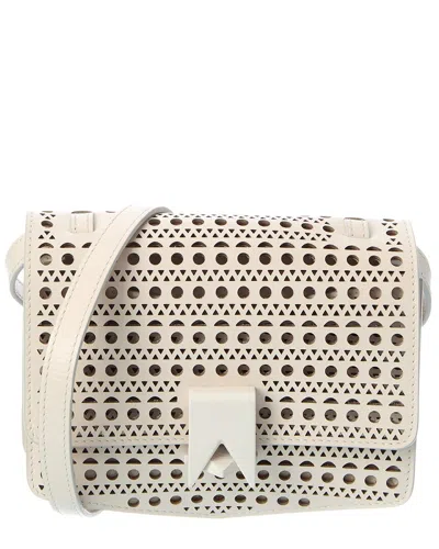 Alaïa Leather Crossbody In White