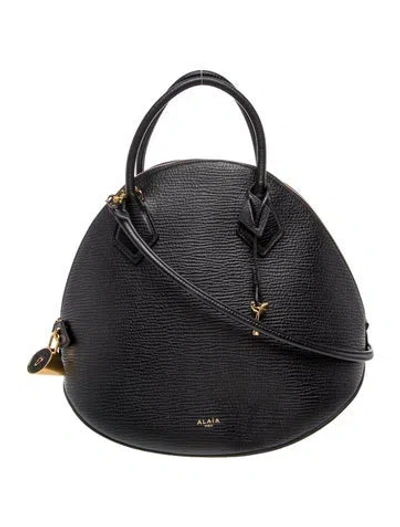 Pre-owned Alaïa Leather Dome 32 In Black