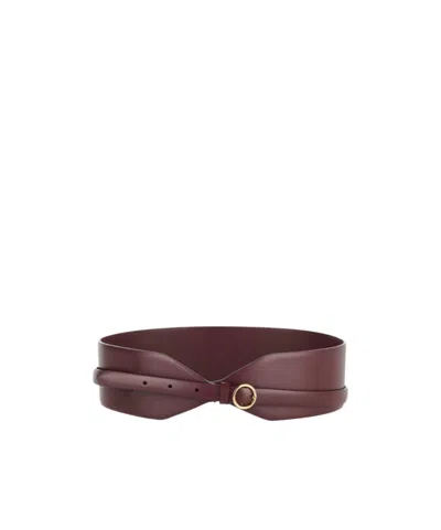 Alaïa Leather Double-wrap Belt In Brown