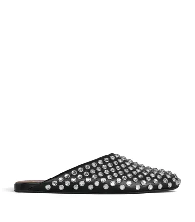 ALAÏA LEATHER EMBELLISHED MULES