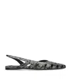 Alaïa Embossed Leather Slingback Flats In Multi