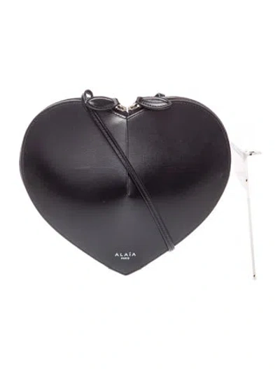 Pre-owned Alaïa Leather Evening Bag In Black