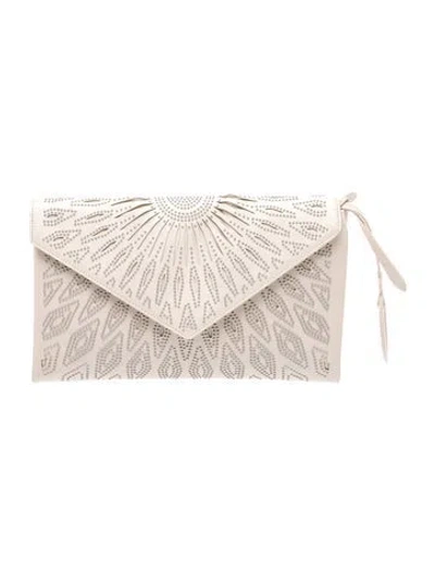 Pre-owned Alaïa Leather Evening Bag In Neutrals