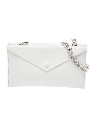 Pre-owned Alaïa Leather Evening Bag In White