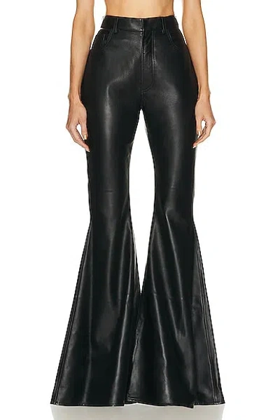 ALAÏA LEATHER FLARE PANT