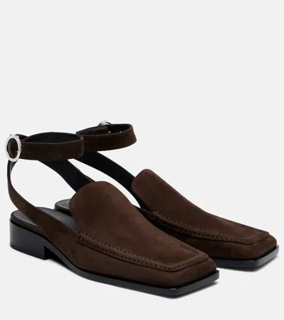 Alaïa Leather Flats In Brown