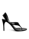 Alaïa Leather Thong Slingback Sandals In Black