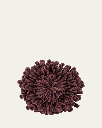 Alaïa Leather Flower Choker In Burgundy