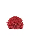 Alaïa Leather Flower Choker In Red