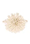 Alaïa Leather Flower Necklace In Neutral