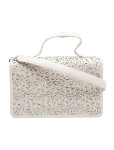Pre-owned Alaïa Leather Franca Medium In White