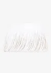 Alaïa Fringed High Waist Leather Belt In White