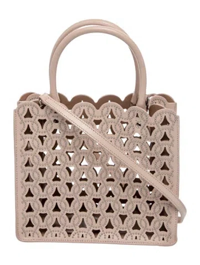 Pre-owned Alaïa Leather Garance 16 In Neutral