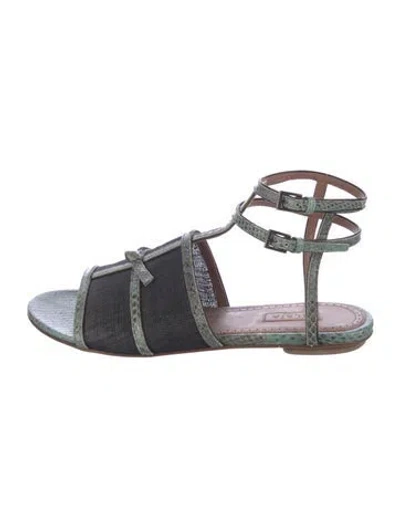 Pre-owned Alaïa Leather Gladiator Sandals In Multi