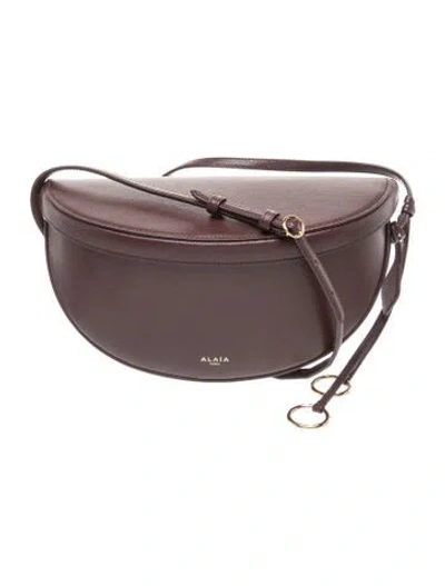 Pre-owned Alaïa Leather Hip In Burgundy