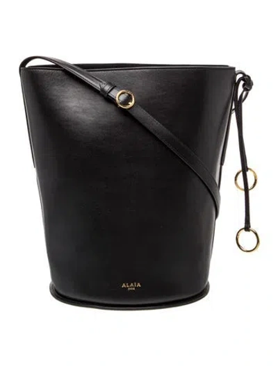 Pre-owned Alaïa Leather Hip Small In Black