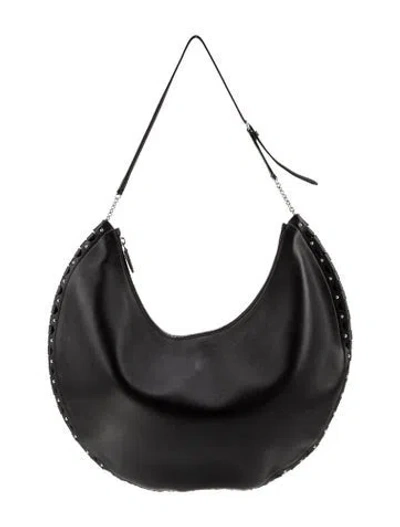 Pre-owned Alaïa Leather Hobo In Black
