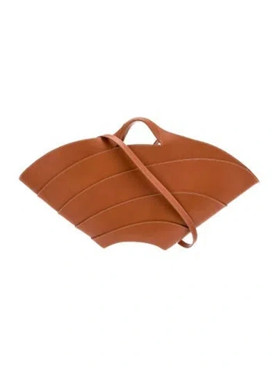 Pre-owned Alaïa Leather Khaima Large In Brown