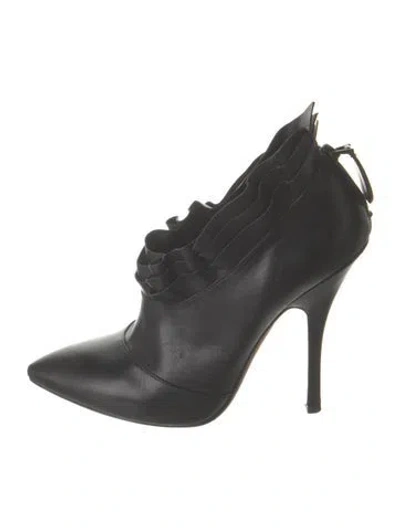 Pre-owned Alaïa Leather Lace-up Boots In Black