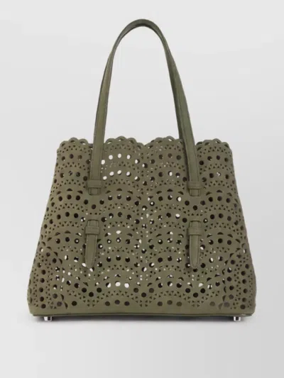 Alaïa Leather Laser Cut Tote Bag