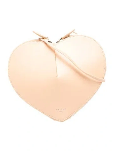 Pre-owned Alaïa Leather Le Coeur In Neutral