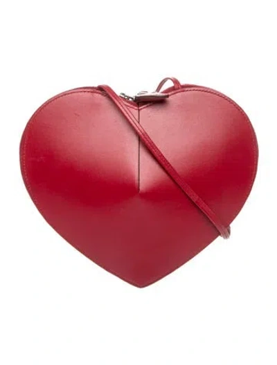 Pre-owned Alaïa Leather 'le Coeur' In Red