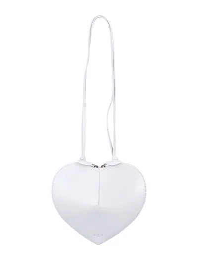 Alaïa Le Coeur Leather Cross-body Bag In White